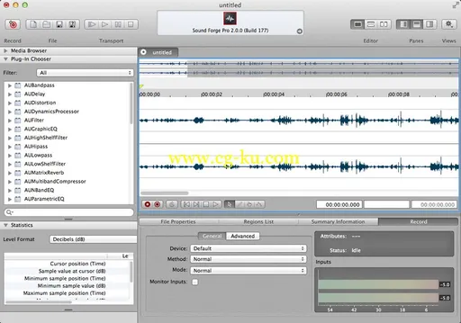 Sony Sound Forge Pro Mac 2.5.133 MacOSX的图片1