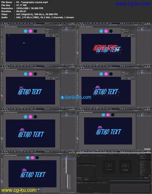 80s Retro Text Animation in After Effects的图片1