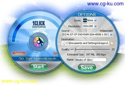 1CLICK DVDTOIPOD 3.2.1.3的图片1