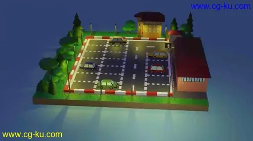 Skillshare – Model A Parking Lot With Blender 2.8的图片1