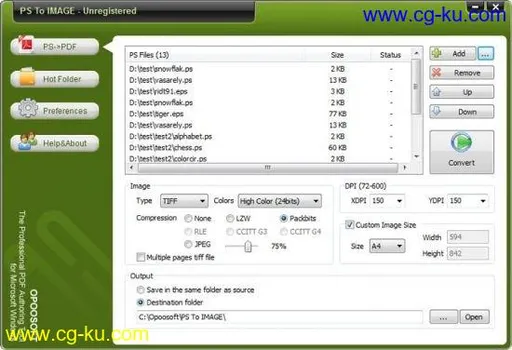 OpooSoft PS To IMAGE Converter 5.6的图片1