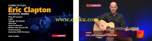 Lick Library – Learn To Play – Eric Clapton – Acoustic Songs + Jamtrax – DVD (2013) 最伟大的吉他手之一吉他课程的图片2
