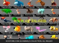 3D3store.com 26 Animals Collection. All Rigged的图片1
