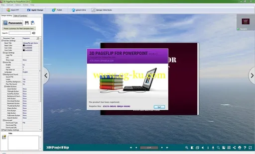 3D PageFlip for PowerPoint 2.0.1 PPT文档转换为Flash的图片1
