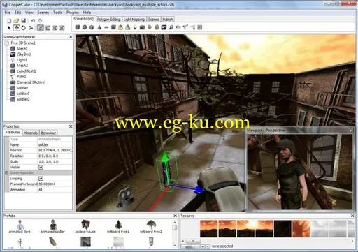 Ambiera CopperCube 4.5.1 Professional Edition 图形化3D场景编辑器的图片5