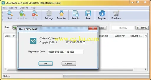 CCGetMAC 3.4 Build 20131023的图片1