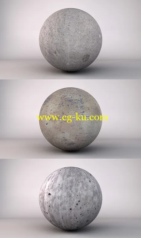 20 High Res Concrete Texture Sets – CG Premium Content Pack 混凝土纹理集的图片1