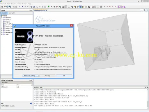 CD-Adapco Star CCM+ 8.02.011-R8 X64 (double precision)流体力学CFD分析软件的图片2