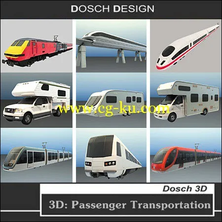 Dosch Design _ 3D : Passenger Transportation 交通运输工具模型的图片1