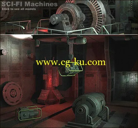 DEXSOFT-GAMES – SCI-FI Machines model pack的图片1