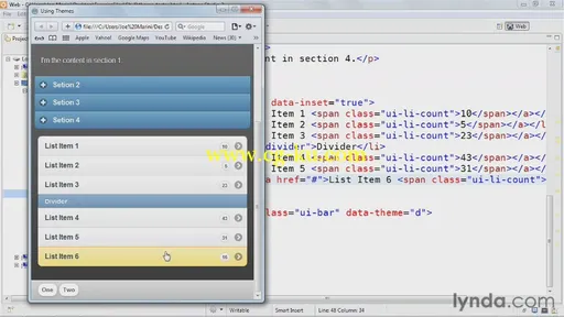 jQuery Mobile Essential Training的图片4