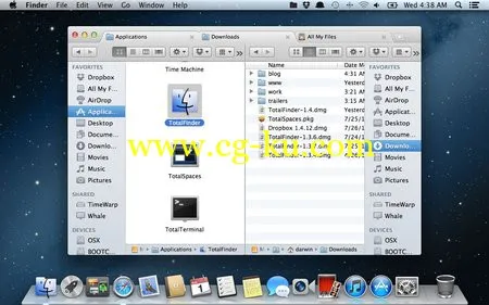 TotalFinder 1.4.11 Mac Os X 给资源管理器Finder增加Tab等其他个性化功能的图片1