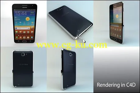 3D Ocean – Samsung Galaxy Note 三星手机3D模型的图片1