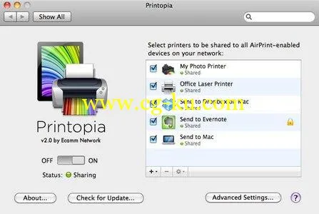 Printopia 2.1.10 Mac Os X 无限共享打印机的图片1