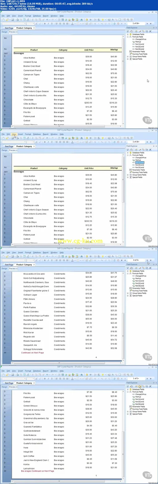 VTC – Crystal Reports: Advanced的图片1