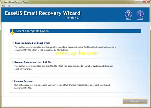 Email Recovery Wizard 3.1 Outlook邮件恢复的图片1