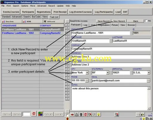 PrimaSoft Event Class Registration Organizer Pro 3.1的图片1