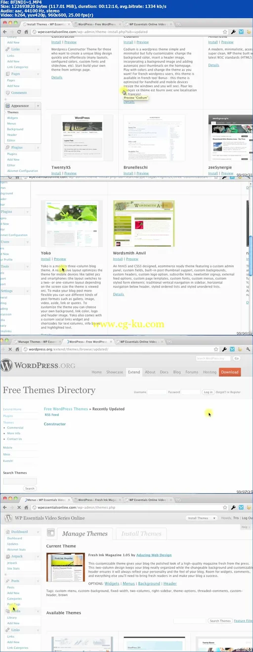 Que Video – WordPress Essentials Video Training的图片1