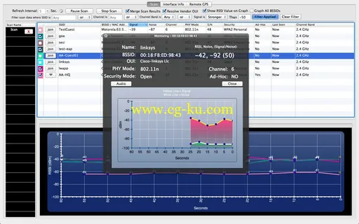 WiFi Scanner v1.9.1 MacOSX 无线扫描仪的图片4