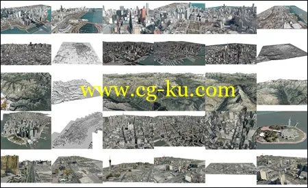 3D Citys & landscape with textures MAX2010的图片1