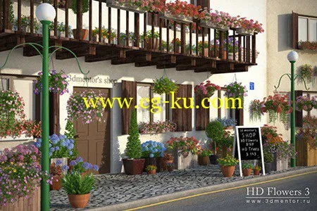 3DMentor – HD Flowers vol. 3 花卉模型的图片1