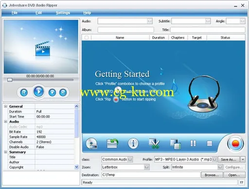 Joboshare DVD Audio Ripper 3.5.5 Build-0506 音频提取工具的图片4