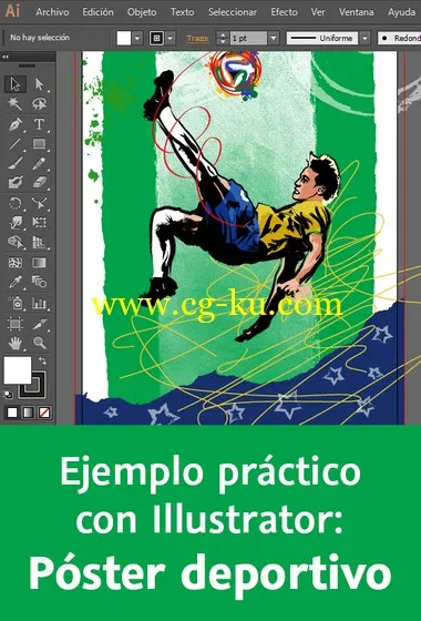 Ejemplo práctico con Illustrator: Póster deportivo的图片1