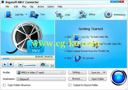 Bigasoft MKV Converter 3.7.48.4997 MKV视频转换器的图片1
