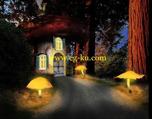 Lynda – Bert Monroy: Dreamscapes – Mushroom House的图片1