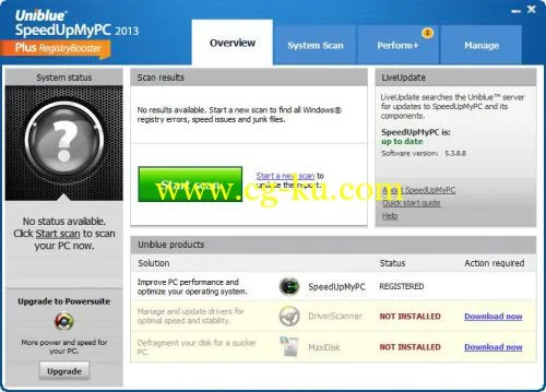 Uniblue SpeedUpMyPC 2013 5.3.11.2 Multilingual 系统加速软件的图片1