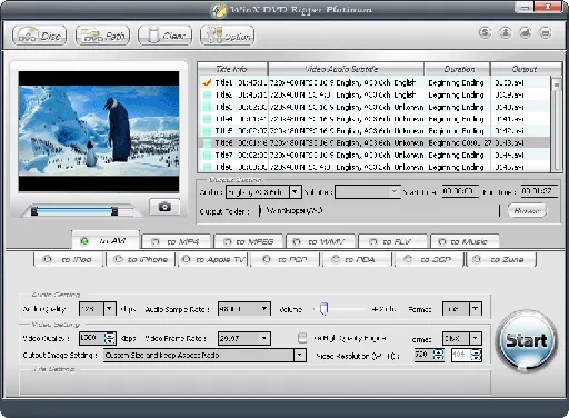 WinX DVD Ripper Platinum v7.0.0 build 05.04.2013 DVD转换的图片1