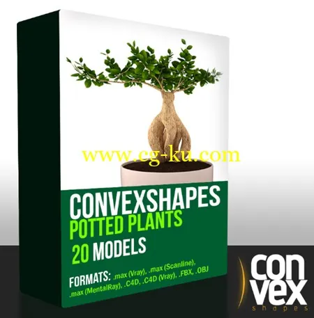 CGAXIS Convexshapes 3D Potted Plants Collection的图片1