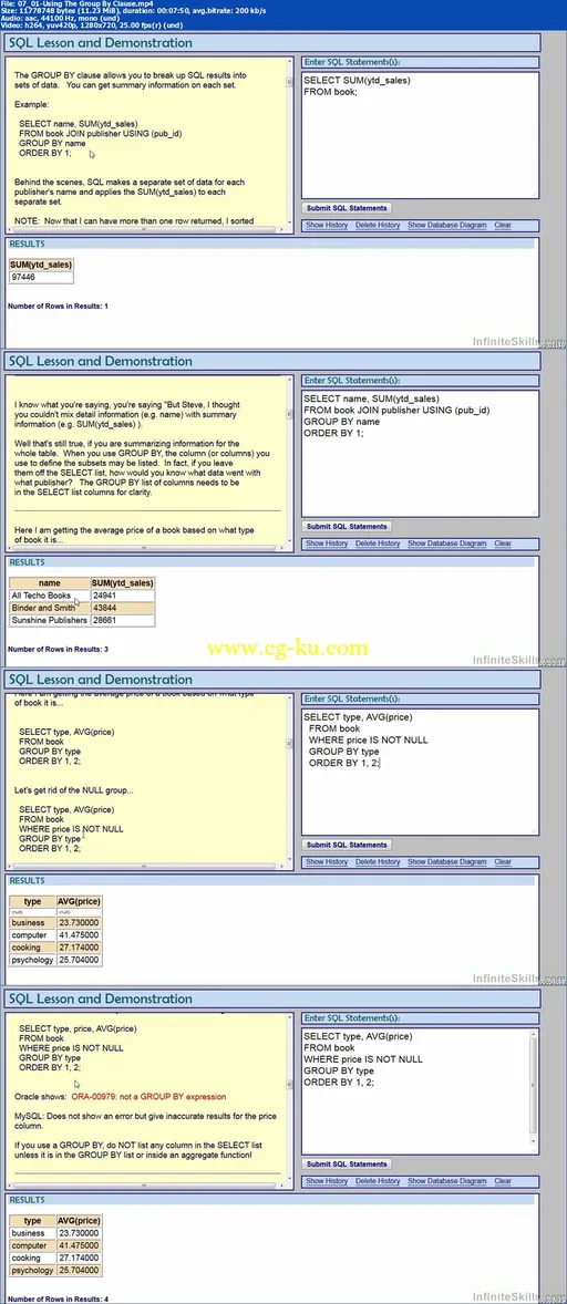 InfiniteSkills – Learning SQL For Oracle Training Video的图片2