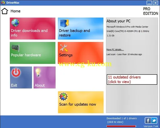 DriverMax Pro 9.44.0.288 Multilingual的图片1