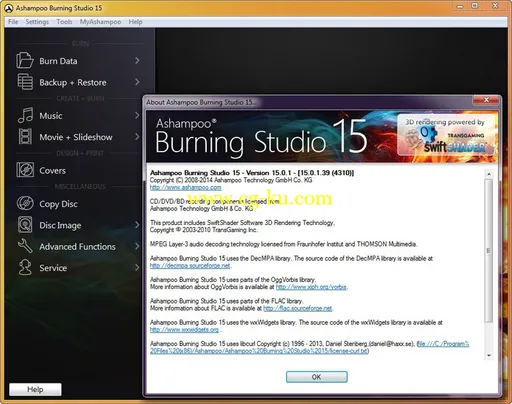 Ashampoo Burning Studio 15.0.4.4的图片3