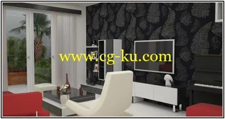 3d scene Living Room 2的图片1
