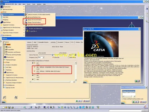 DS Simulia V5R19-V5R21 Plug-ins X32/X64 CATIA非线性和热分析插件的图片4