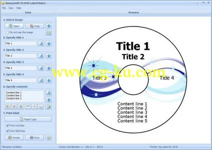 RonyaSoft CD DVD Label Maker 3.2.3 Multilingual CD/DVD标签和封面制作工具.的图片1