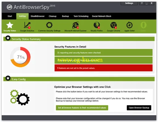 Abelssoft AntiBrowserSpy Pro 2015.160的图片2