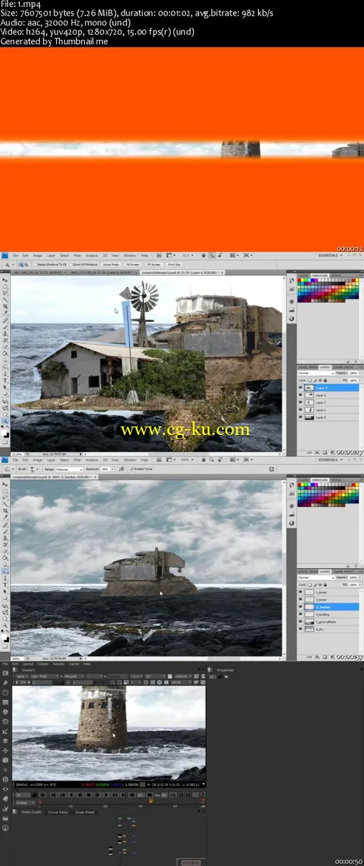 Compositing a Desolate Ocean Landscape in Photoshop and NUKE的图片1