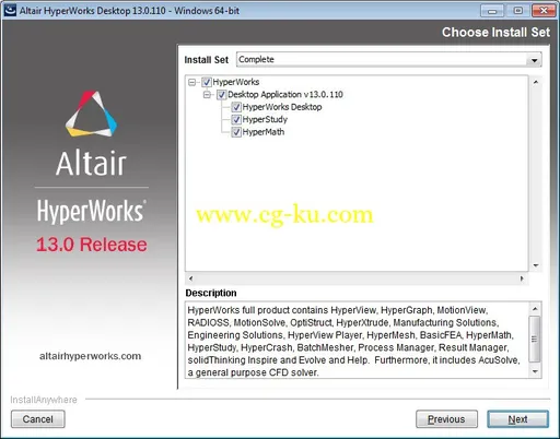 Altair HyperWorks Desktop 13.0.110 x64的图片3