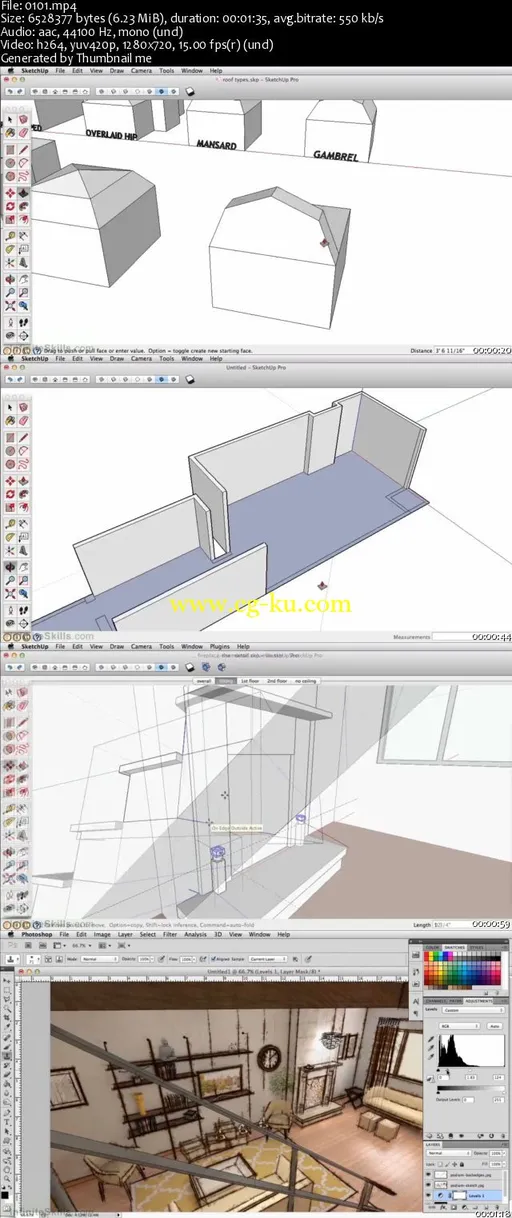 InfiniteSkills – Learning SketchUp Pro 2015 Training Video的图片2