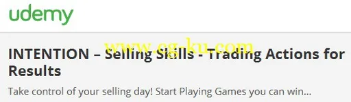 INTENTION – Selling Skills – Trading Actions for Results的图片1