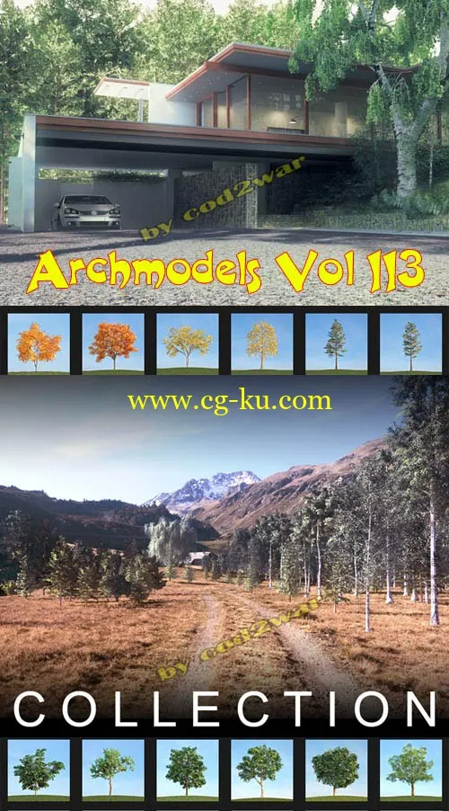 Evermotion – Archmodels vol 113 树木3D模型的图片1