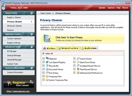 WinASO Registry Optimizer 5.6.0的图片1