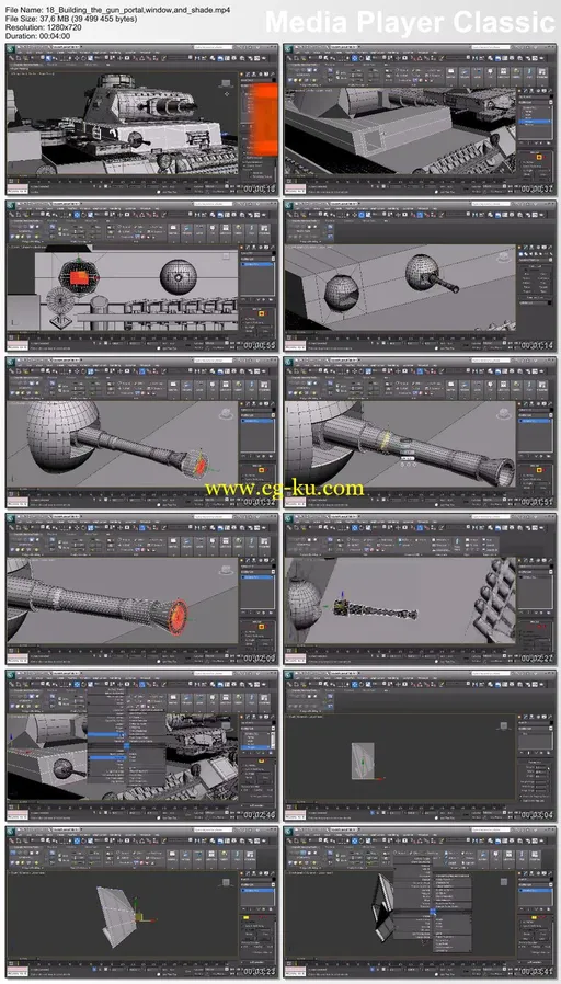 3ds Max高分辨率坦克建模教程 Dixxl Tuxxs – Modeling a High-Resolution Tank in 3ds Max的图片1