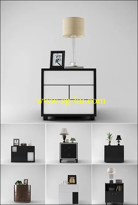 3D Models Bedbeside Collection的图片1