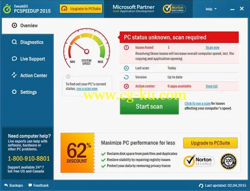 TweakBit PCSpeedUp 1.8.2.30 Multilingual的图片1