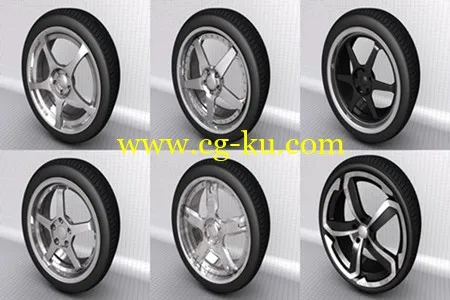 6 Wheels models for C4d的图片1