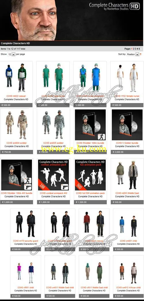 3DVD角色库模型 Rocketbox libraries Complete Characters 3DVD的图片1